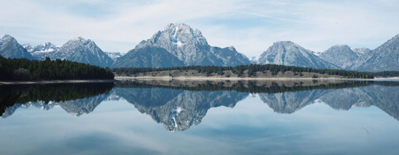 Mountain Range on Lake